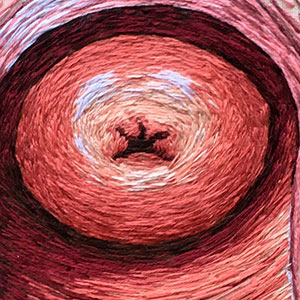  Hand embroidered anatomical art of the cervix by Cath Janes