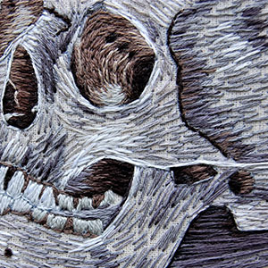  Hand embroidered anatomical art by Cath Janes