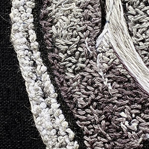 embroidered anatomical art by Cath Janes