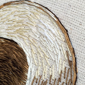 embroidered anatomical art by Cath Janes